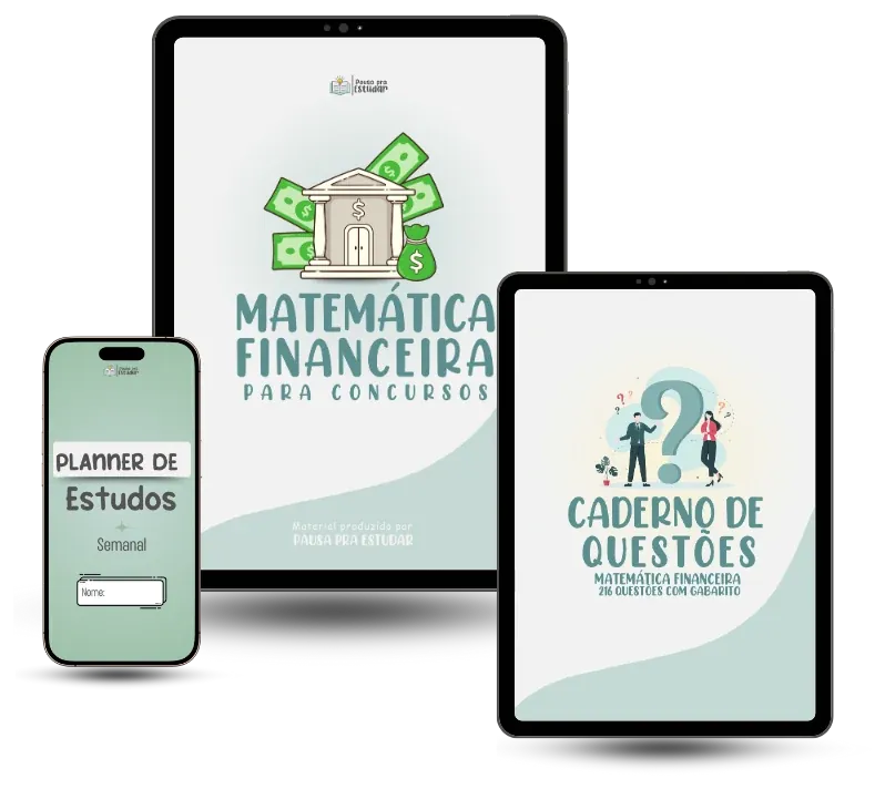 Apostila, Planner e Caderno de Questões de Matemática Financeira